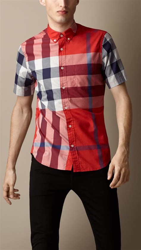 burberry jersey jas red|burberry shirt sale men's.